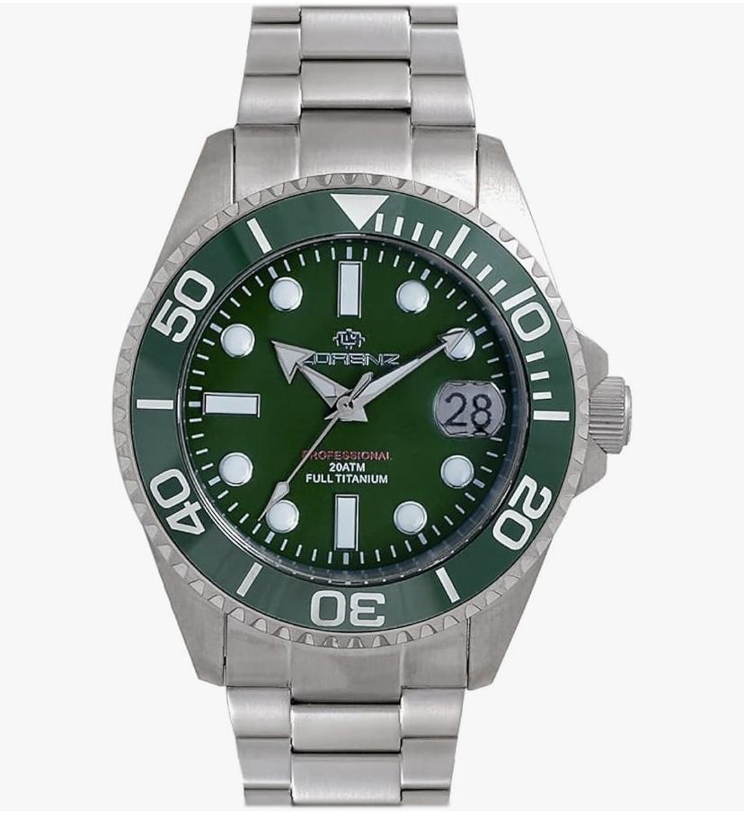 OROLOGIO LORENZ FULL TITANIUM PROFESSIONAL DIVER LIST 490