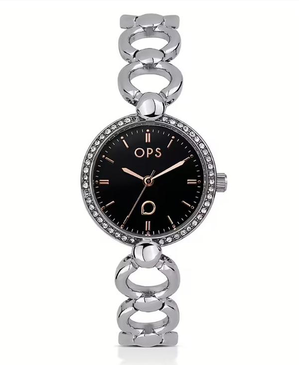 OROLOGIO OPS SILVER QUADRANTE NERO LIST 68