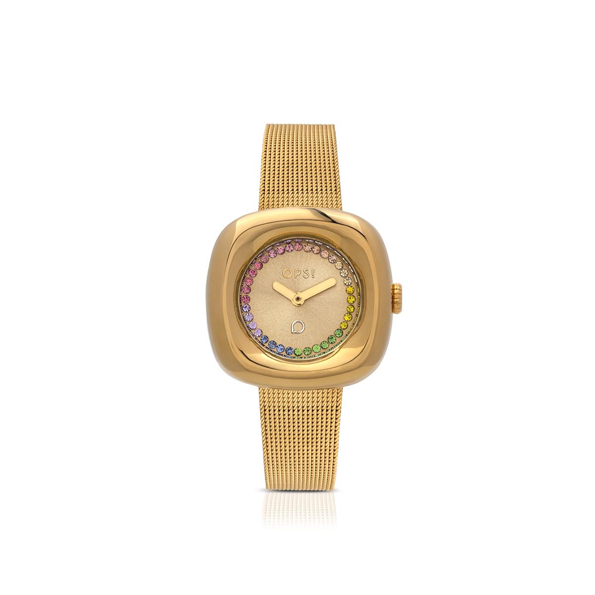 OROLOGIO OPS DONNA GOLD CURVY
