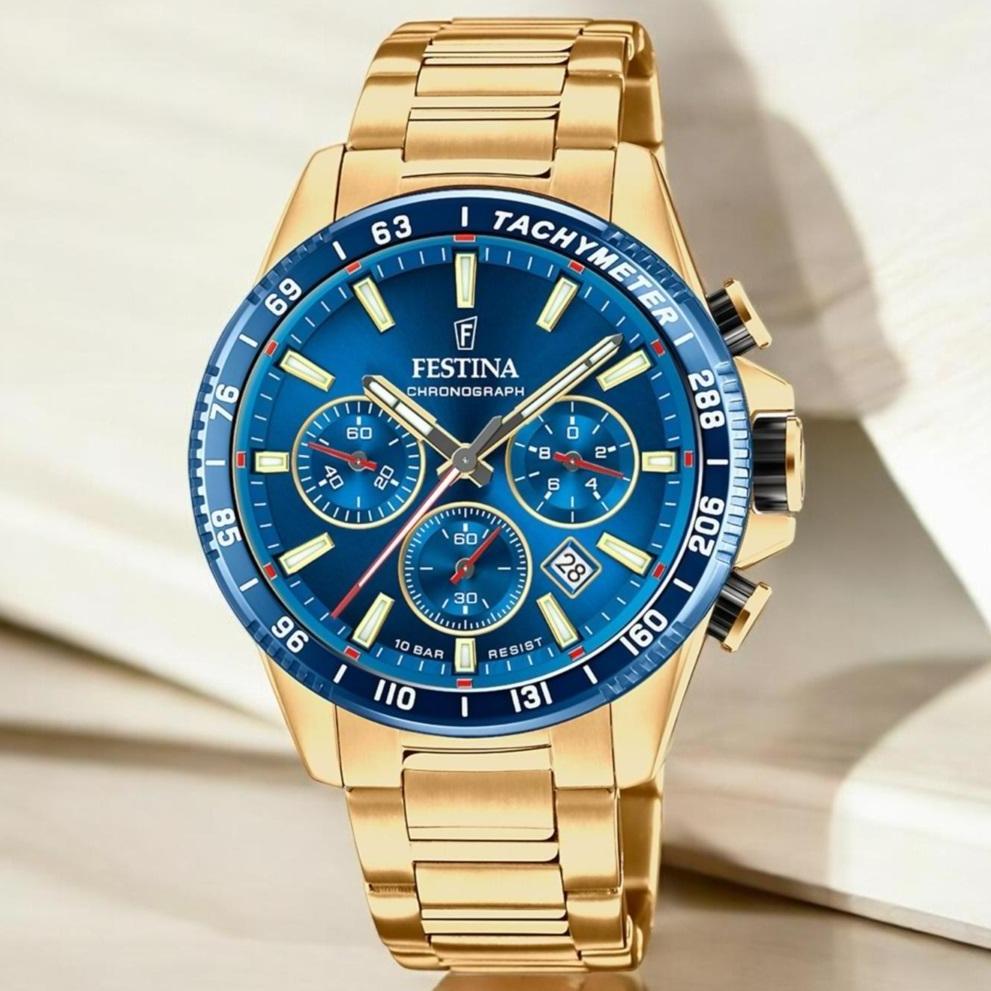 OROLOGIO FESTINA CRONOGRAFO TIMELESS GOLD