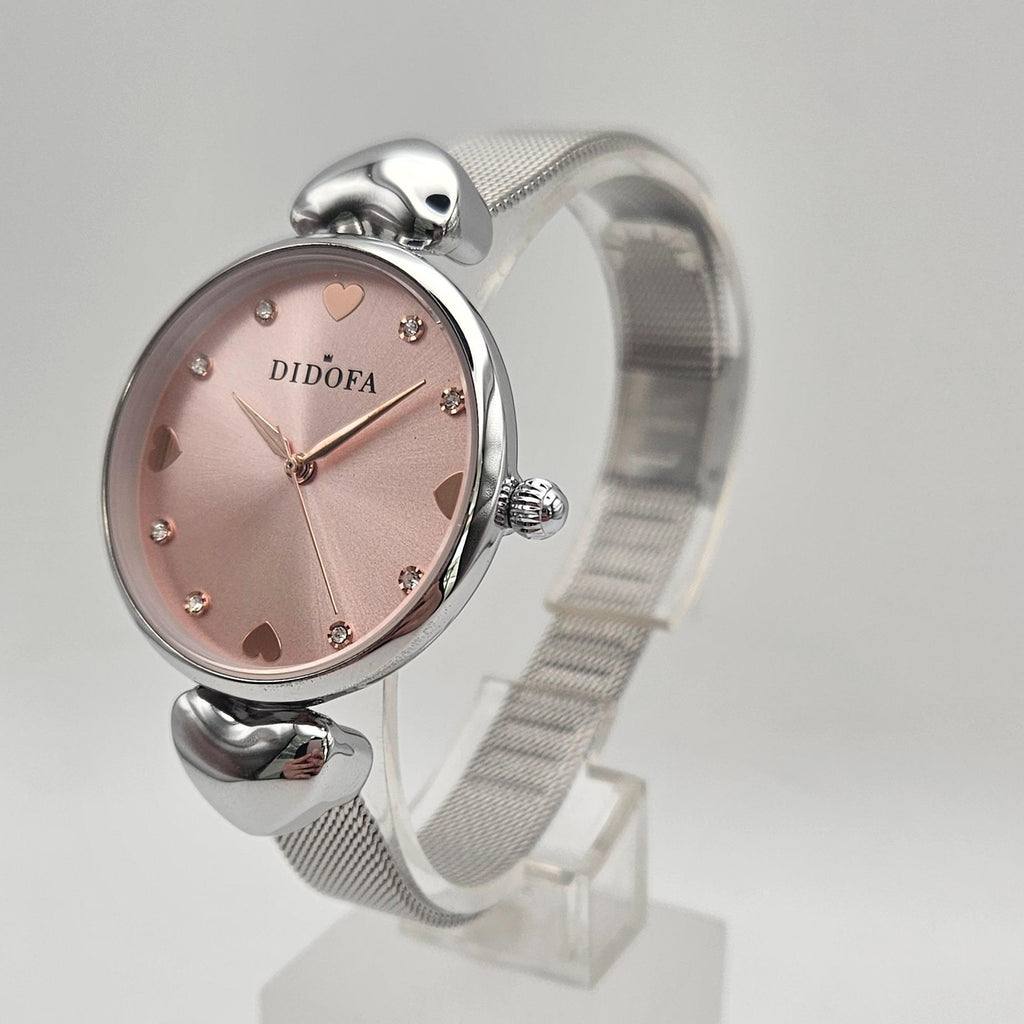 OROLOGIO DIDOFA SILVER FONDO ROSA