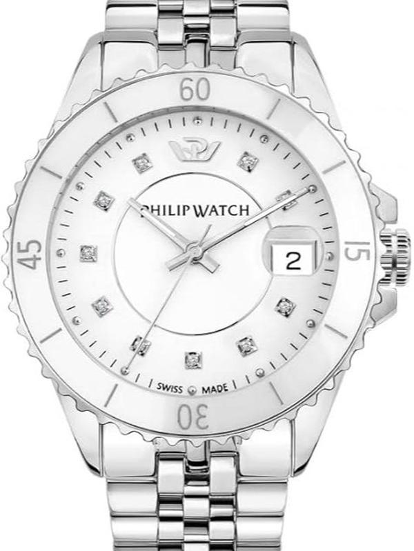 Philip Watch Caribe Orologio Donna, Tempo e data - 35mm DIAMANTI