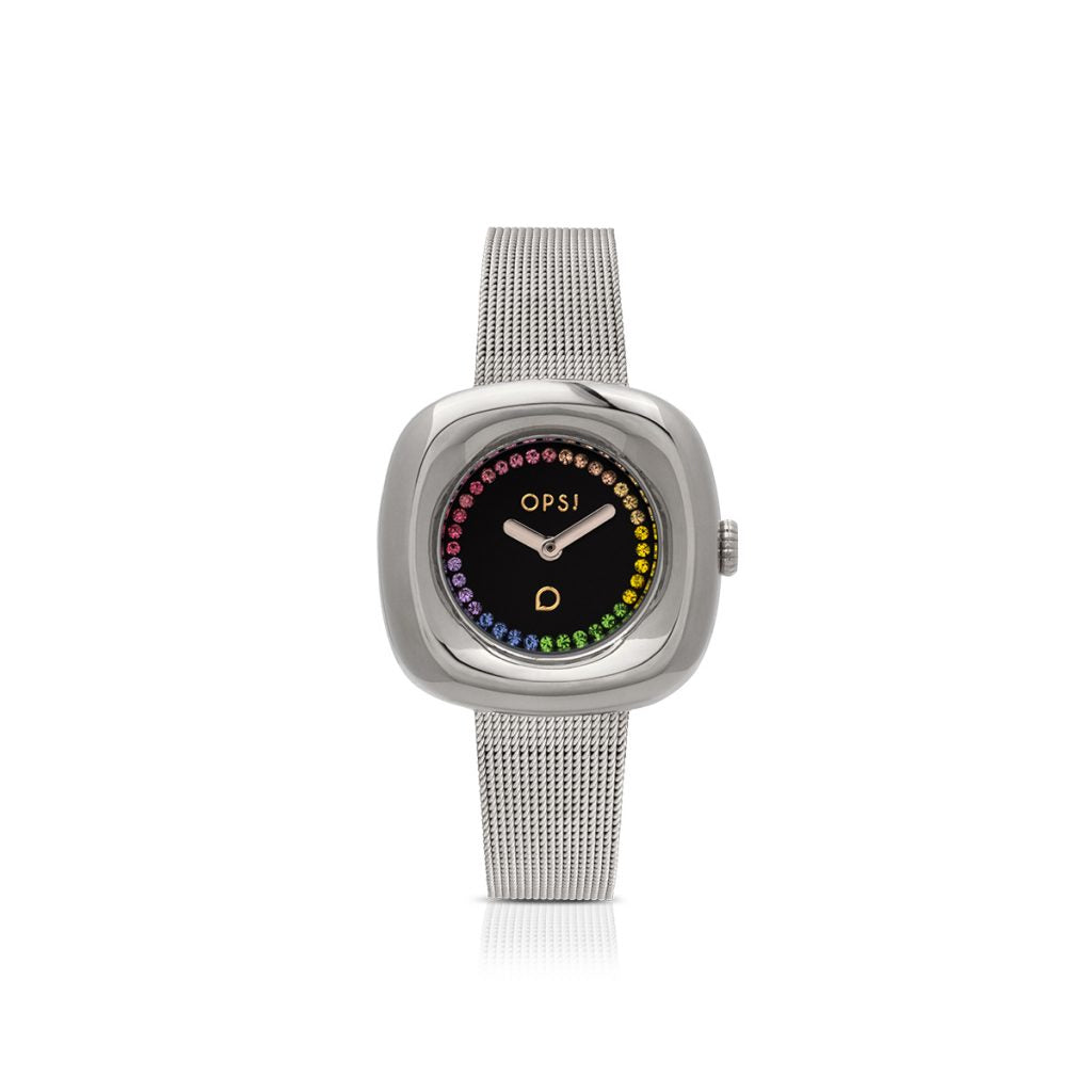 OROLOGIO OPS CINTURINO TESSITO SILVER